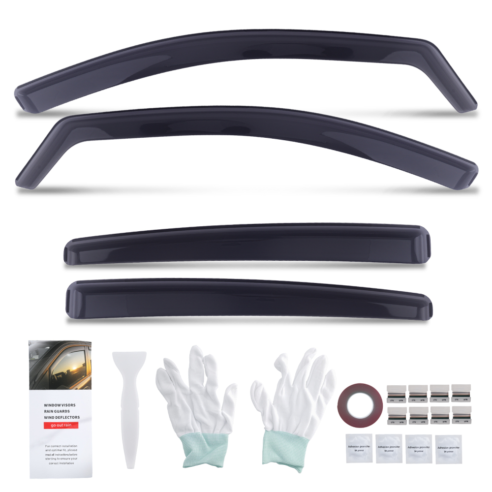 Front Rear Wind Deflectors compatible for Hyundai IONIQ 2017-2021 Rain Guards Visor 4pcs