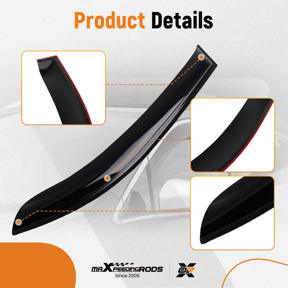 4Door Rain Deflectors Visors Set compatible for VW Jetta MK6 2011-2018 Outside 4pc