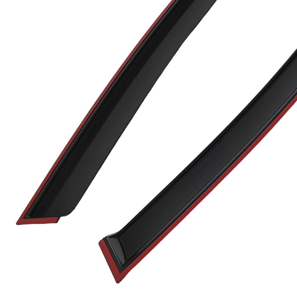 Rain Deflector Visor compatible for Kia Forte Sedan 2009-2013 Black Plastic 4Pcs