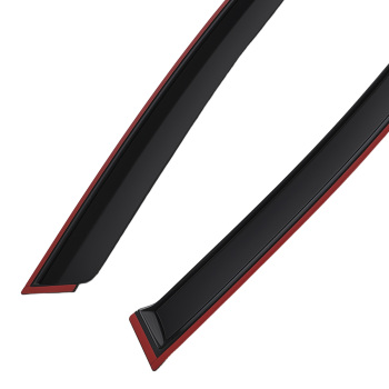 Rain Deflector Visor compatible for Kia Forte Sedan 2009-2013 Black Plastic 4Pcs