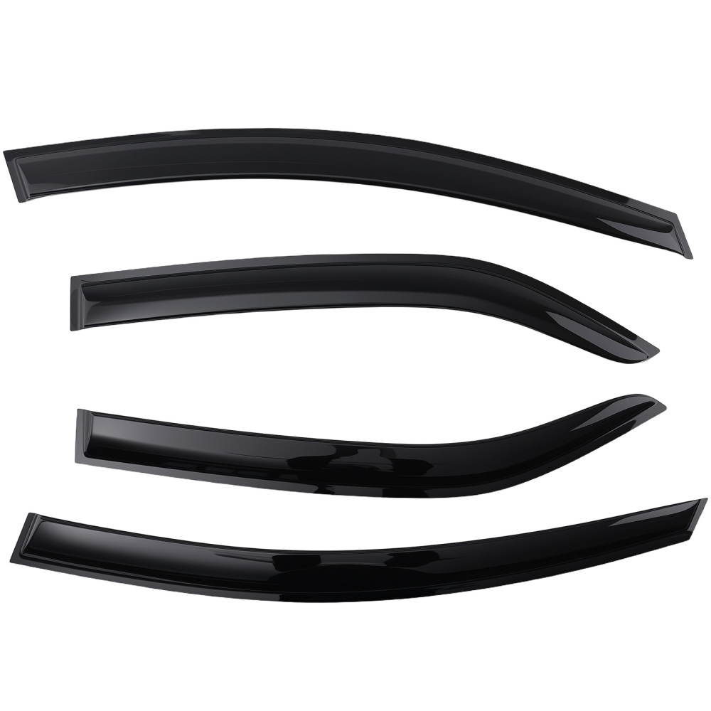 Rain Deflector Visor compatible for Kia Forte Sedan 2009-2013 Black Plastic 4Pcs
