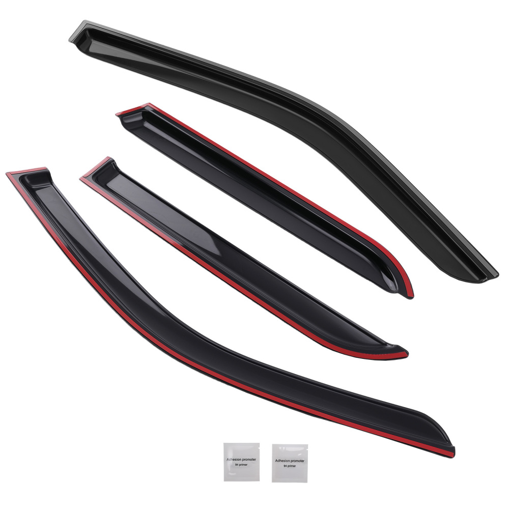 Rain Guards compatible for Ford Kuga 2008-2012 Outside Mount BlackFront Rear 4-Piece Set