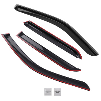 Rain Guards compatible for Ford Kuga 2008-2012 Outside Mount BlackFront Rear 4-Piece Set