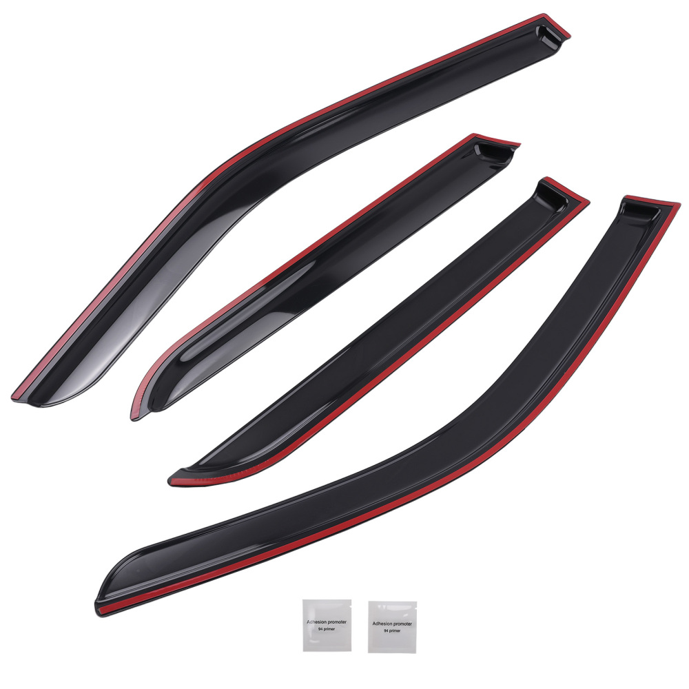 Rain Guards compatible for Ford Kuga 2008-2012 Outside Mount BlackFront Rear 4-Piece Set