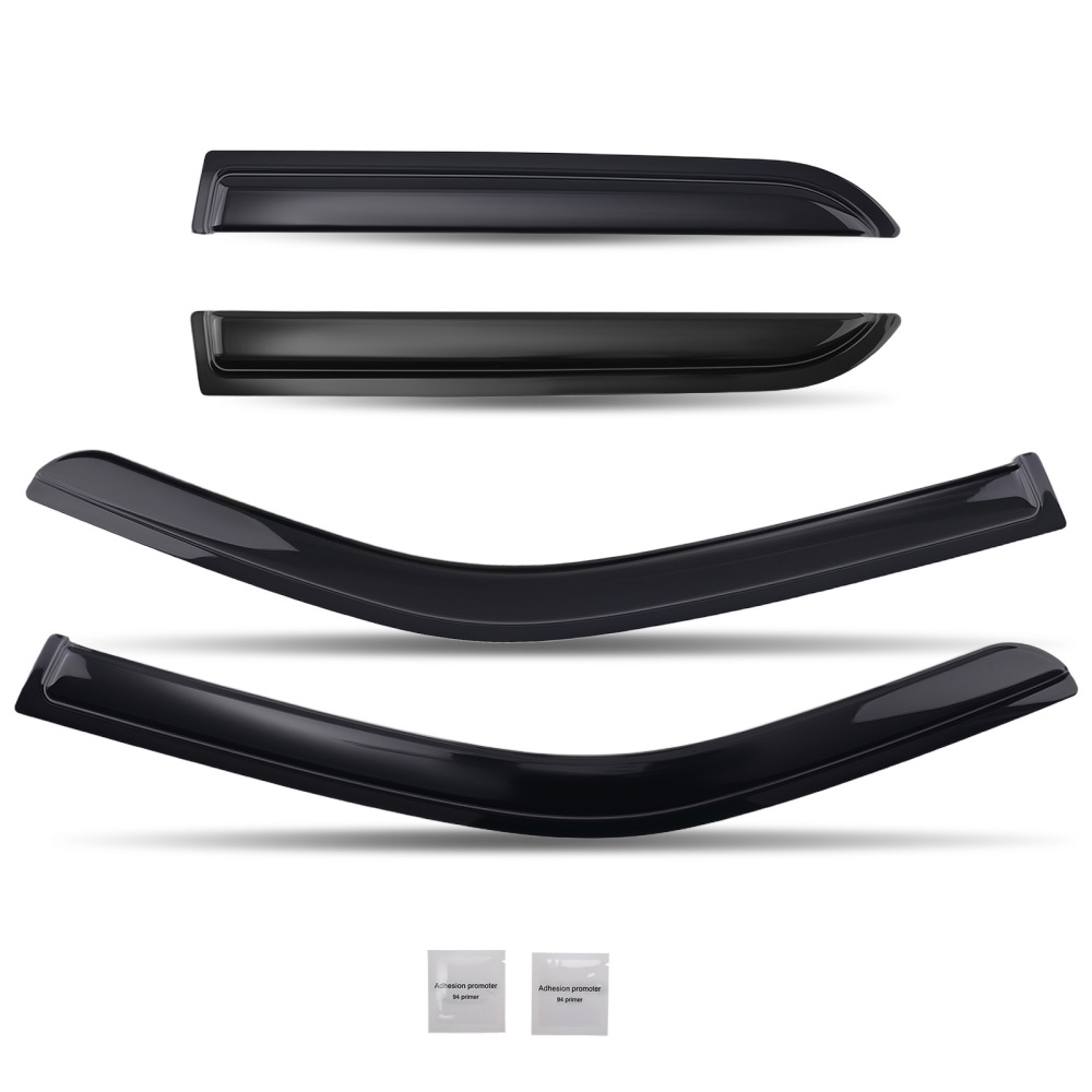 Rain Guards compatible for Ford Kuga 2008-2012 Outside Mount BlackFront Rear 4-Piece Set