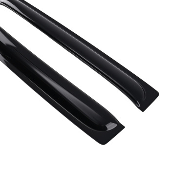 4Pcs Acrylic Window Visor compatible for Nissan Frontier Crew Cab 2005-2020 Black Set