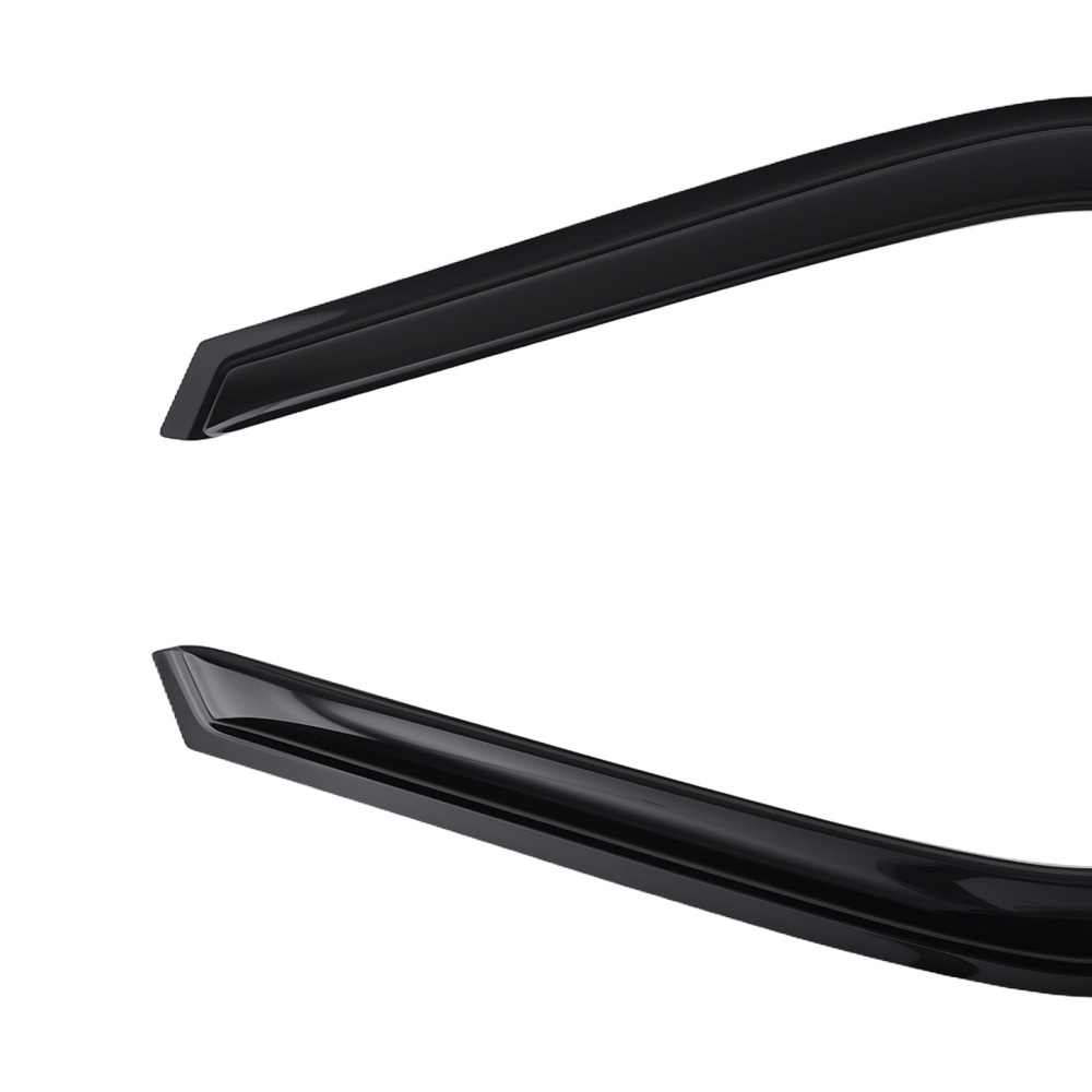 4Pcs Acrylic Window Visor compatible for Nissan Frontier Crew Cab 2005-2020 Black Set