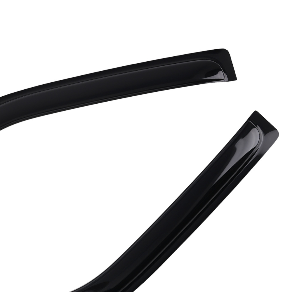 4Pcs Acrylic Window Visor compatible for Nissan Frontier Crew Cab 2005-2020 Black Set