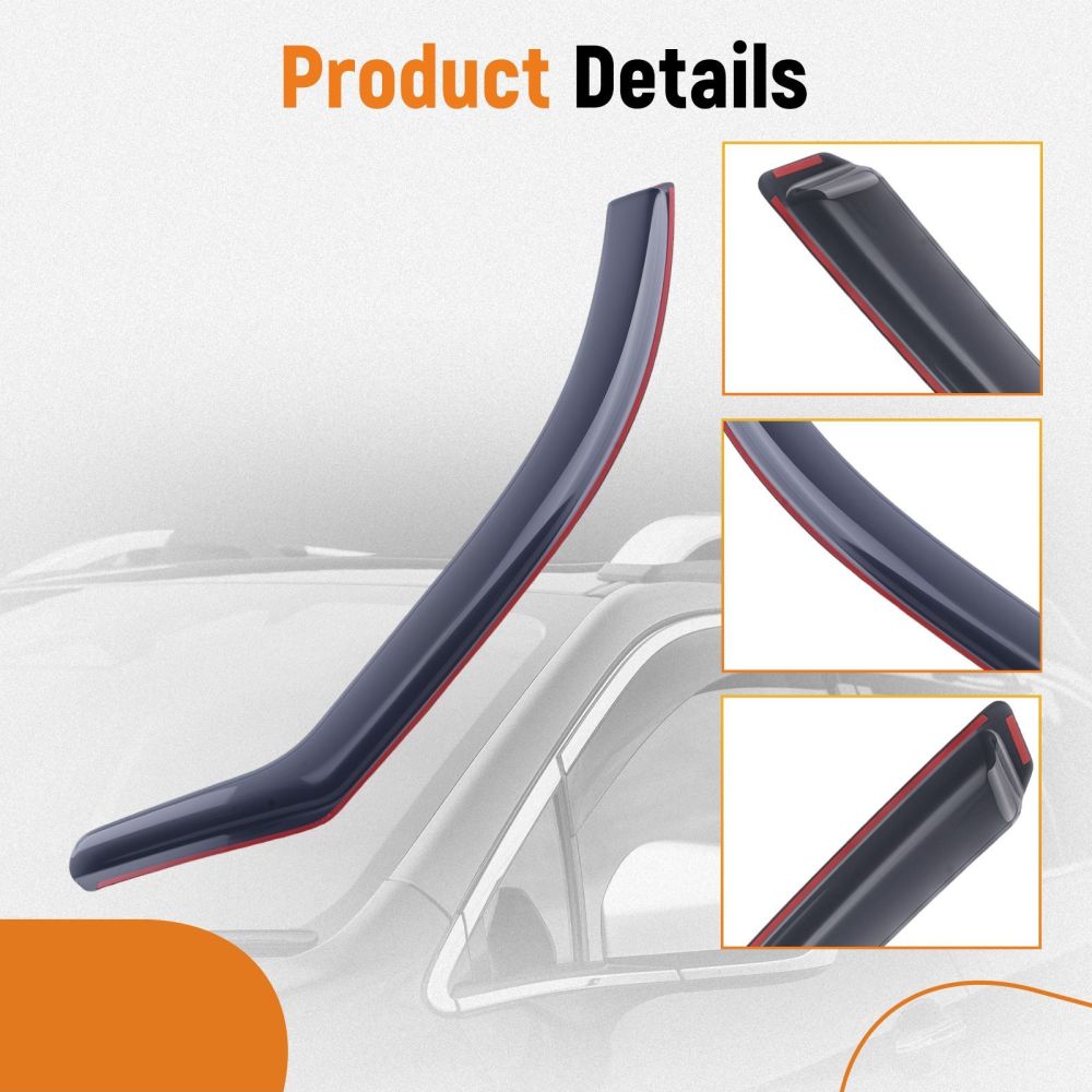 Front Rear Wind Deflectors compatible for Peugeot 308 MK2 2013-2021 Window Visors