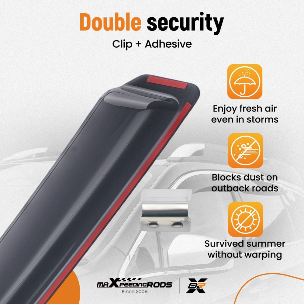 Front Rear Wind Deflectors compatible for Peugeot 308 MK2 2013-2021 Window Visors