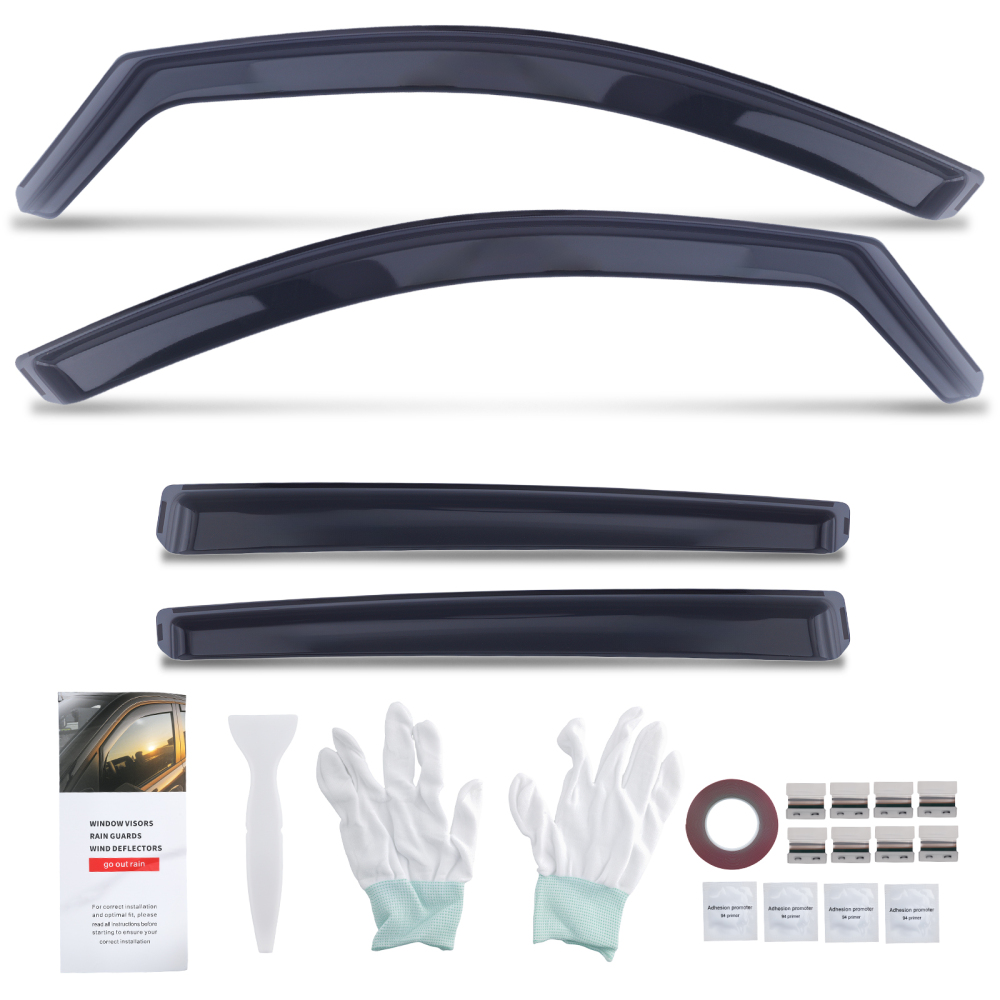 Front Rear Wind Deflectors compatible for Peugeot 308 MK2 2013-2021 Window Visors