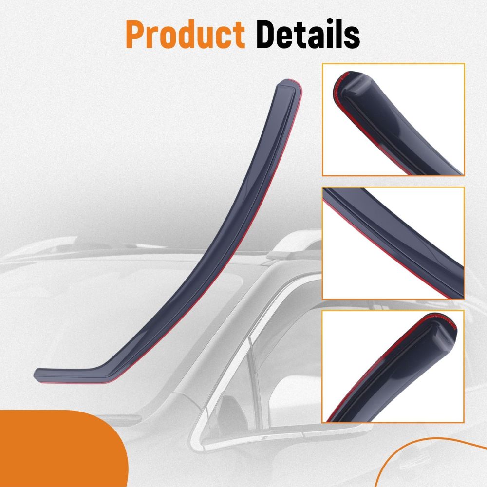 In-Channel Wind Deflectors compatible for Nissan Qashqai 2007-2013 Front Rear Set