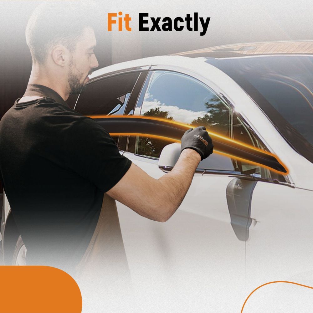 In-Channel Wind Deflectors compatible for Nissan Qashqai 2007-2013 Front Rear Set