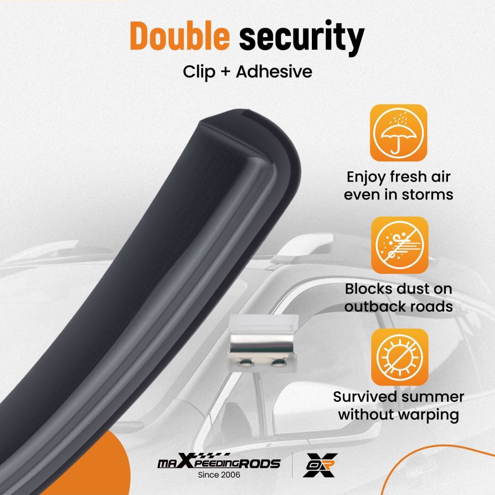 In-Channel Wind Deflectors compatible for Nissan Qashqai 2007-2013 Front Rear Set