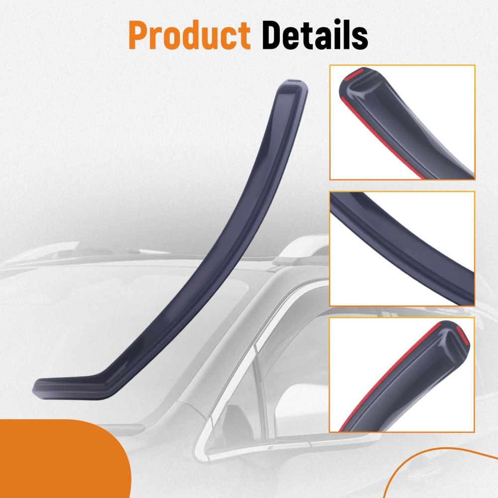 Window Visors Wind Deflectors compatible for Nissan Qashqai 2014-2021 In-Channel Set 5 Door