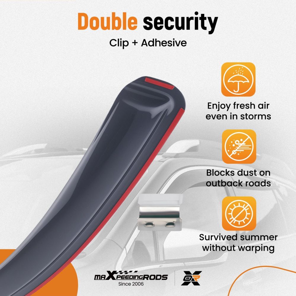 Window Visors Wind Deflectors compatible for Nissan Qashqai 2014-2021 In-Channel Set 5 Door