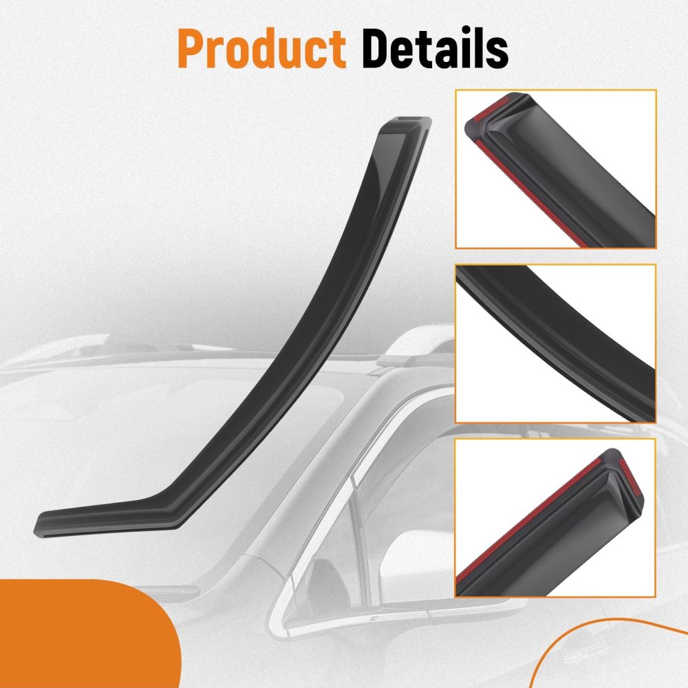 Wind Deflectors compatible for Renault Captur MK2 2020-2024 In-Channel Rain Guards 4pcs