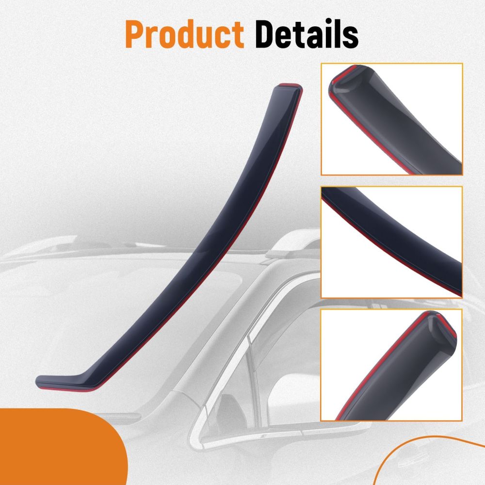 4pcs Tinted Wind Deflectors compatible for Seat Ibiza MK5 2017-2024 Window Rain Visors