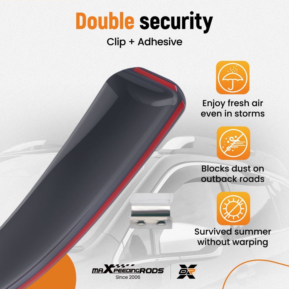 4pcs Tinted Wind Deflectors compatible for Seat Ibiza MK5 2017-2024 Window Rain Visors