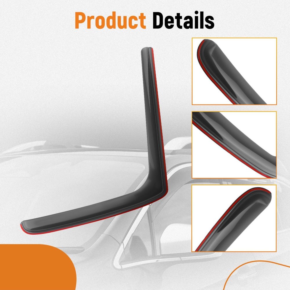 Acrylic Wind Deflector compatible for Mercedes Sprinter 2006-2018 Rain Visor 1.5mm 2PC
