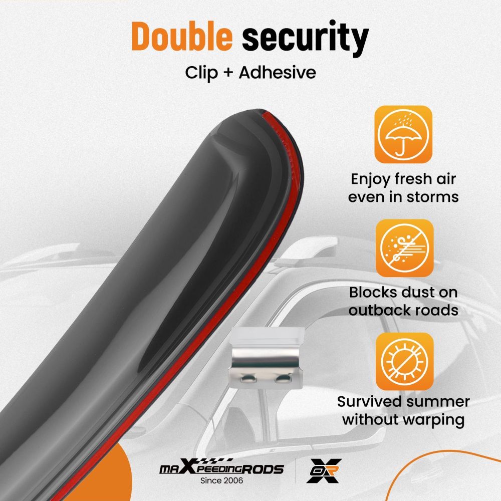Acrylic Wind Deflector compatible for Mercedes Sprinter 2006-2018 Rain Visor 1.5mm 2PC