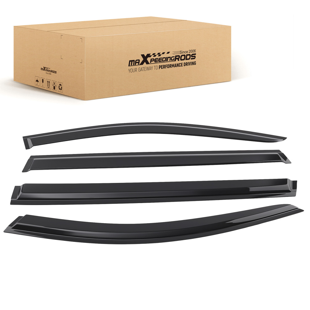 Rain Guard Vent compatible for Hyundai Santa Fe 2019-2023 Window Visor Black Acrylic