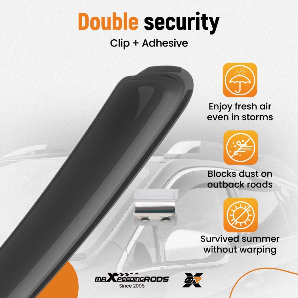 Wind Deflectors compatible for Dacia Sandero Stepway MK2 2013-2020 4pcs In-Channel