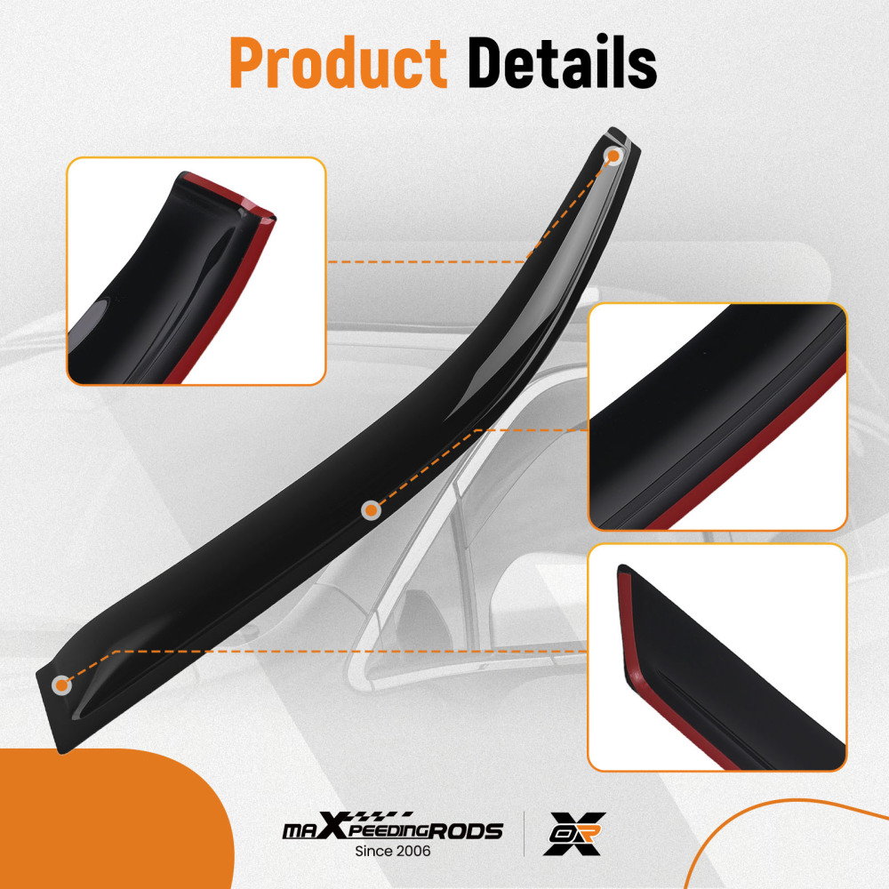 Wind Deflectorsfor compatible for Skoda Superb 2015-2023 Outside Mount Black Tinted