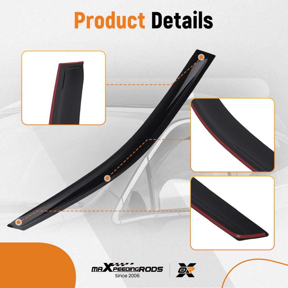 Wind Deflectorsfor compatible for Skoda Superb 2015-2023 Outside Mount Black Tinted