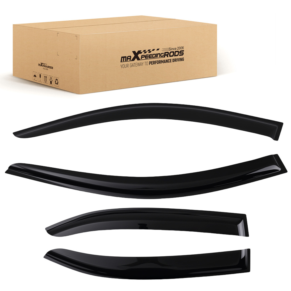 Window Rain Guard compatible for Acura TSX CU2 2009-2014 Window Visor Vent Black 4x