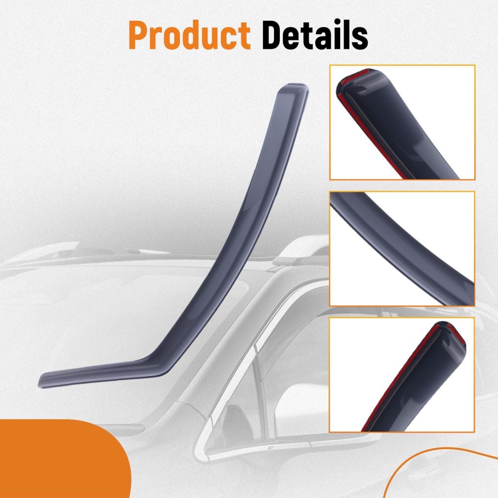 Rain Shield Deflectors compatible for Toyota Prius MK4 2016-2021 Side Windows Acrylic
