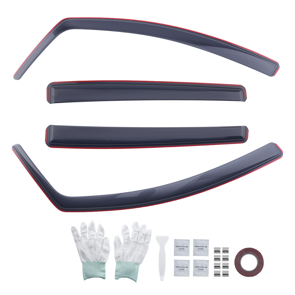 Window Rain Guards Acrylic Wind Deflectors compatible for Toyota Prius MK4 2016-2021 1.8mm