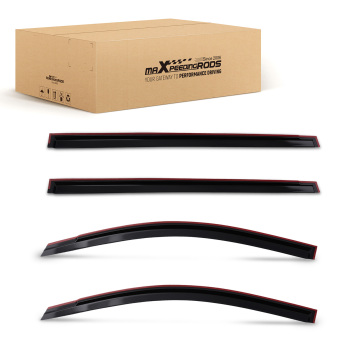 4pc Rain Guard Window Visors compatible for Toyota Sienna 2011-2020 Outside Mount Black