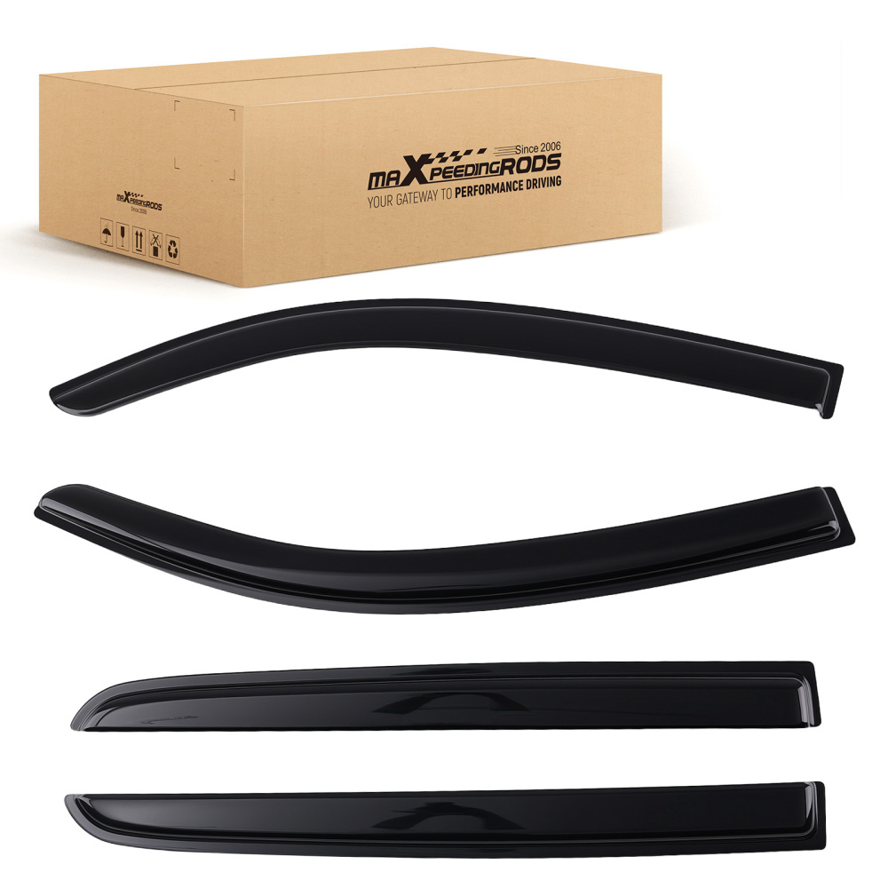 4Pcs Window Visor Vent compatible for Toyota Tundra Double Cab 2007-21 Wind Deflectors