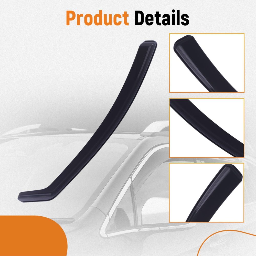 In-Channel Wind Deflectors compatible for Volvo V40 MK2 2012-2019 Window Guards 4pcs