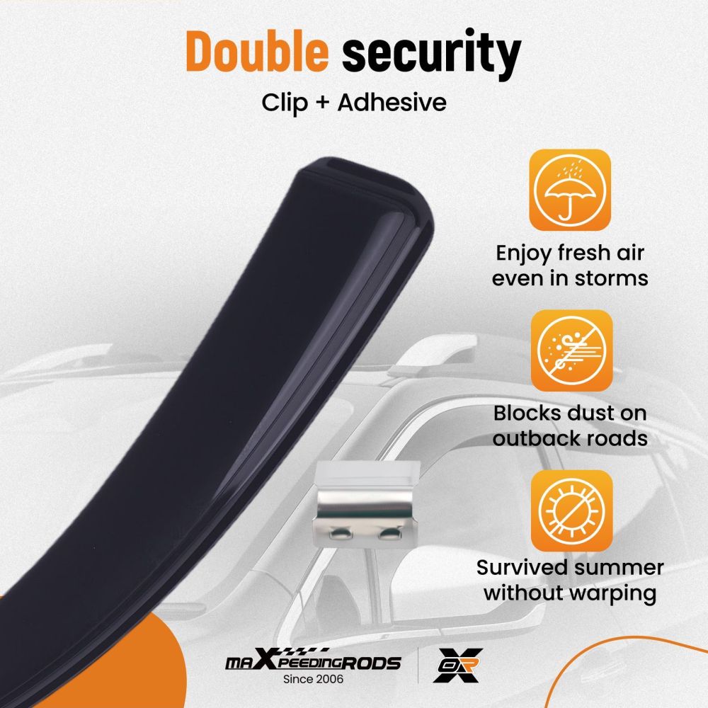 In-Channel Wind Deflectors compatible for Volvo V40 MK2 2012-2019 Window Guards 4pcs