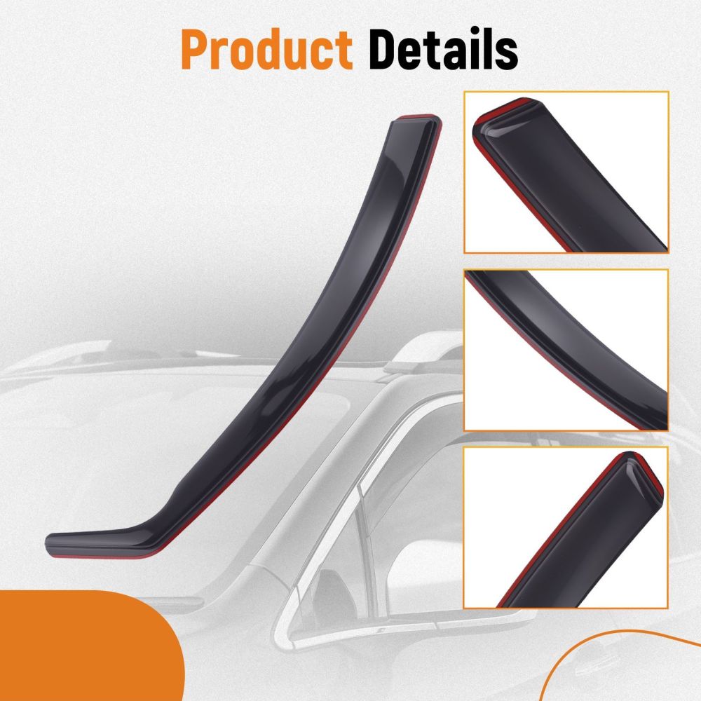 4Pc Acrylic Window Deflectors compatible for Vauxhall Insignia MK1 Saloon/Hatchback 2009-17