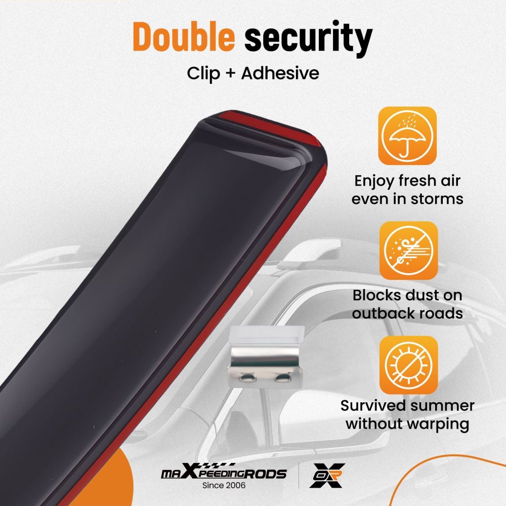 4Pc Acrylic Window Deflectors compatible for Vauxhall Insignia MK1 Saloon/Hatchback 2009-17