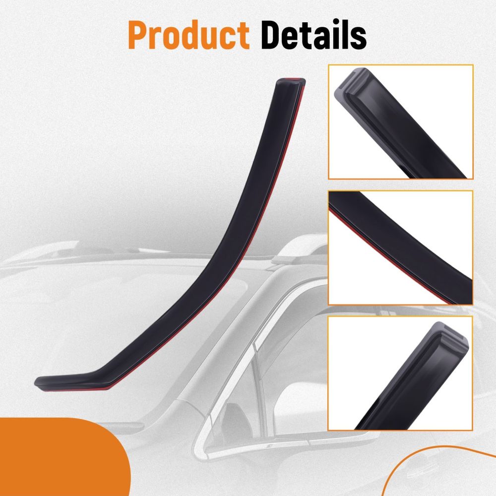 Rain Guard Window compatible for Suzuki Vitara MK2 2014-Onwards Wind Deflector Acrylic 4pcs