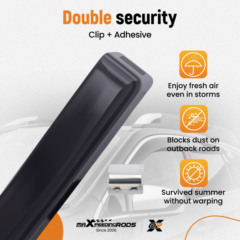 Rain Guard Window compatible for Suzuki Vitara MK2 2014-Onwards Wind Deflector Acrylic 4pcs