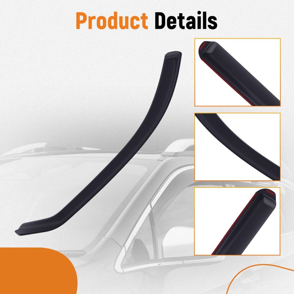 Rain Guards compatible for Volvo XC40 2017-2025 Wind Deflectors 4pcs Window Visors Acrylic