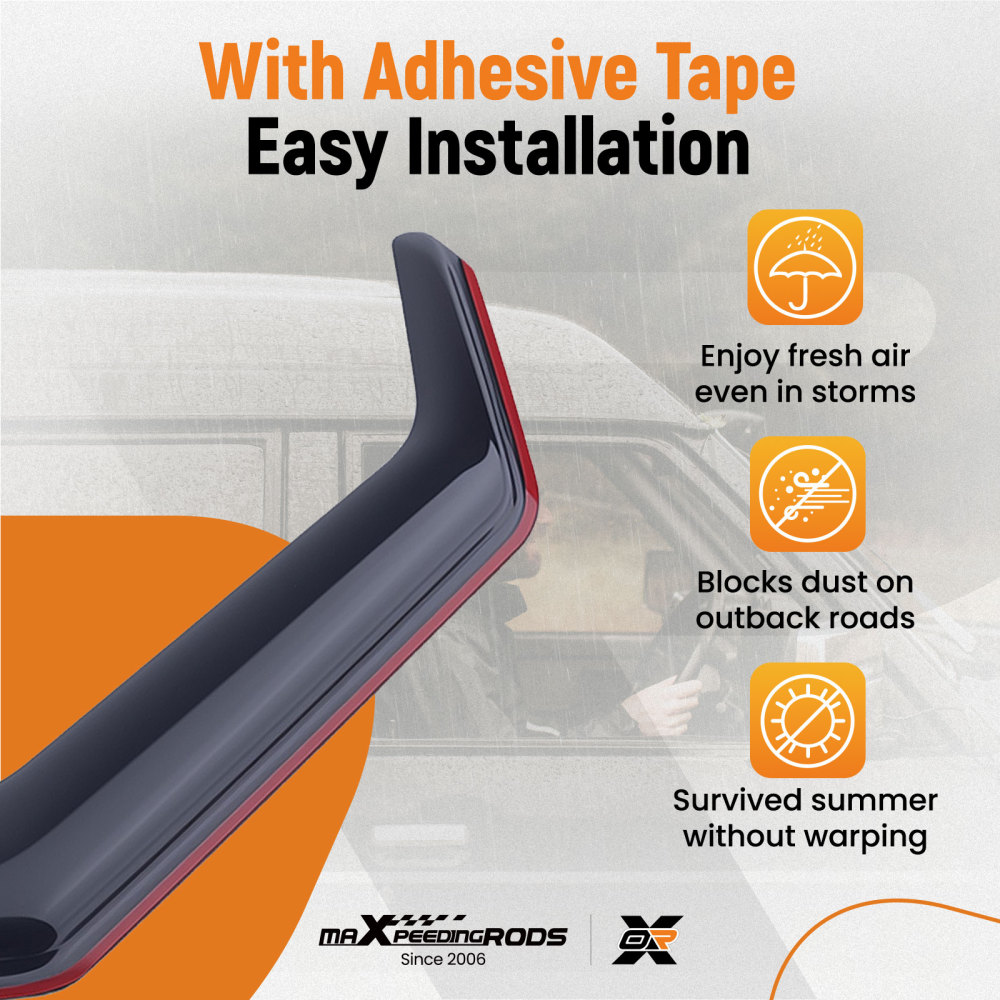 Wind Deflectors compatible for Skoda Yeti MK1 SUV 2009-2018 Rain Guards Easy Install