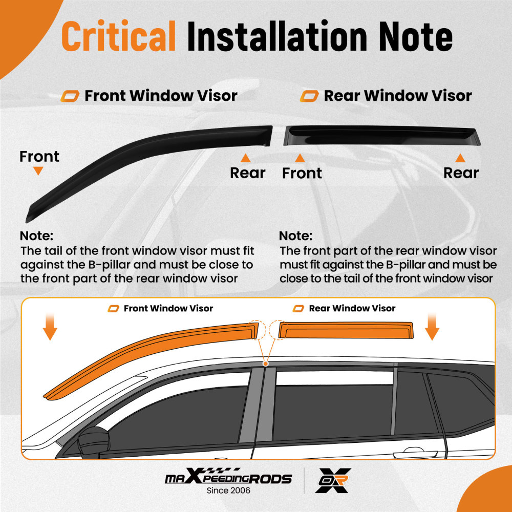 Wind Deflectors compatible for Skoda Yeti MK1 SUV 2009-2018 Rain Guards Easy Install