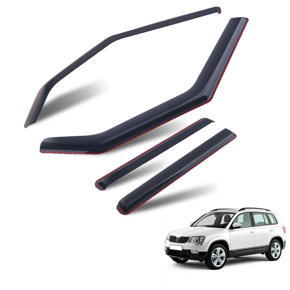 Wind Deflectors compatible for Skoda Yeti 2009-2018 Window Rain Guards In-Channel Set