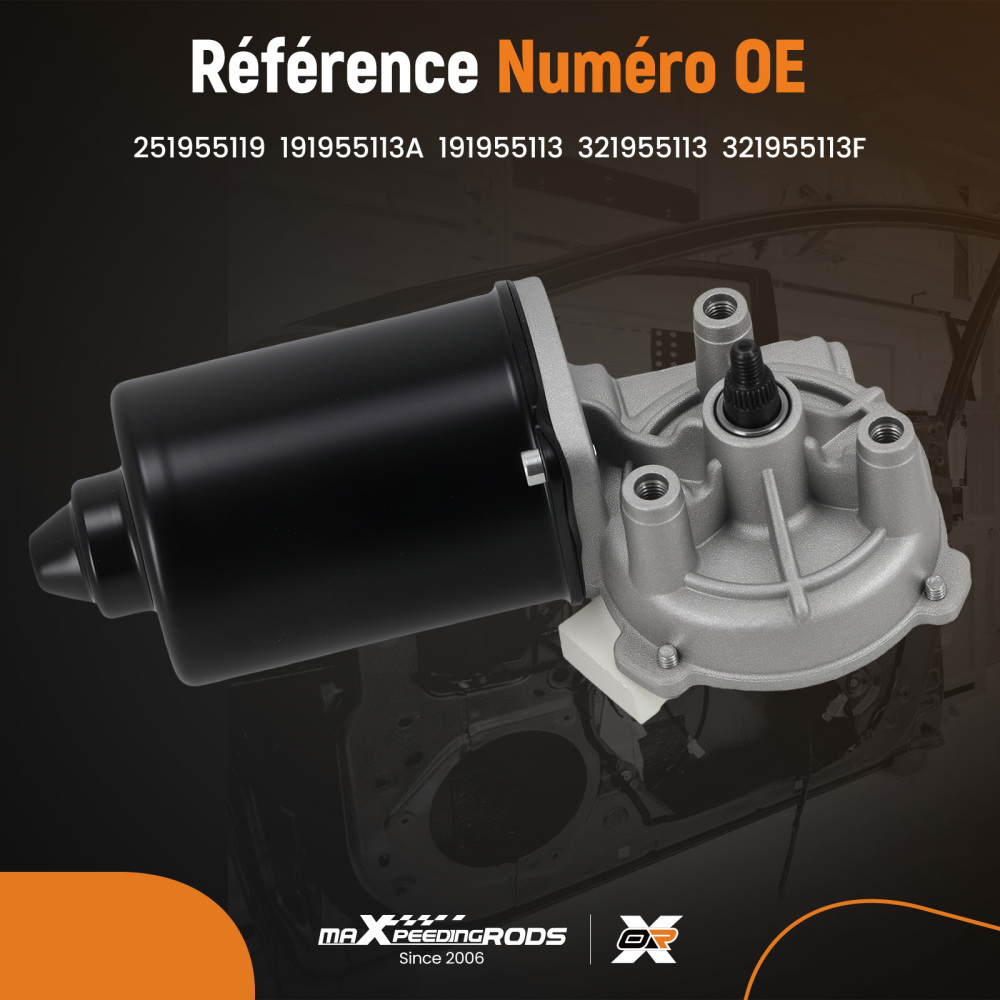 Motorino Tergicristallo Anteriore compatibile per Audi 100 200 V8 1984-1991 443955113C