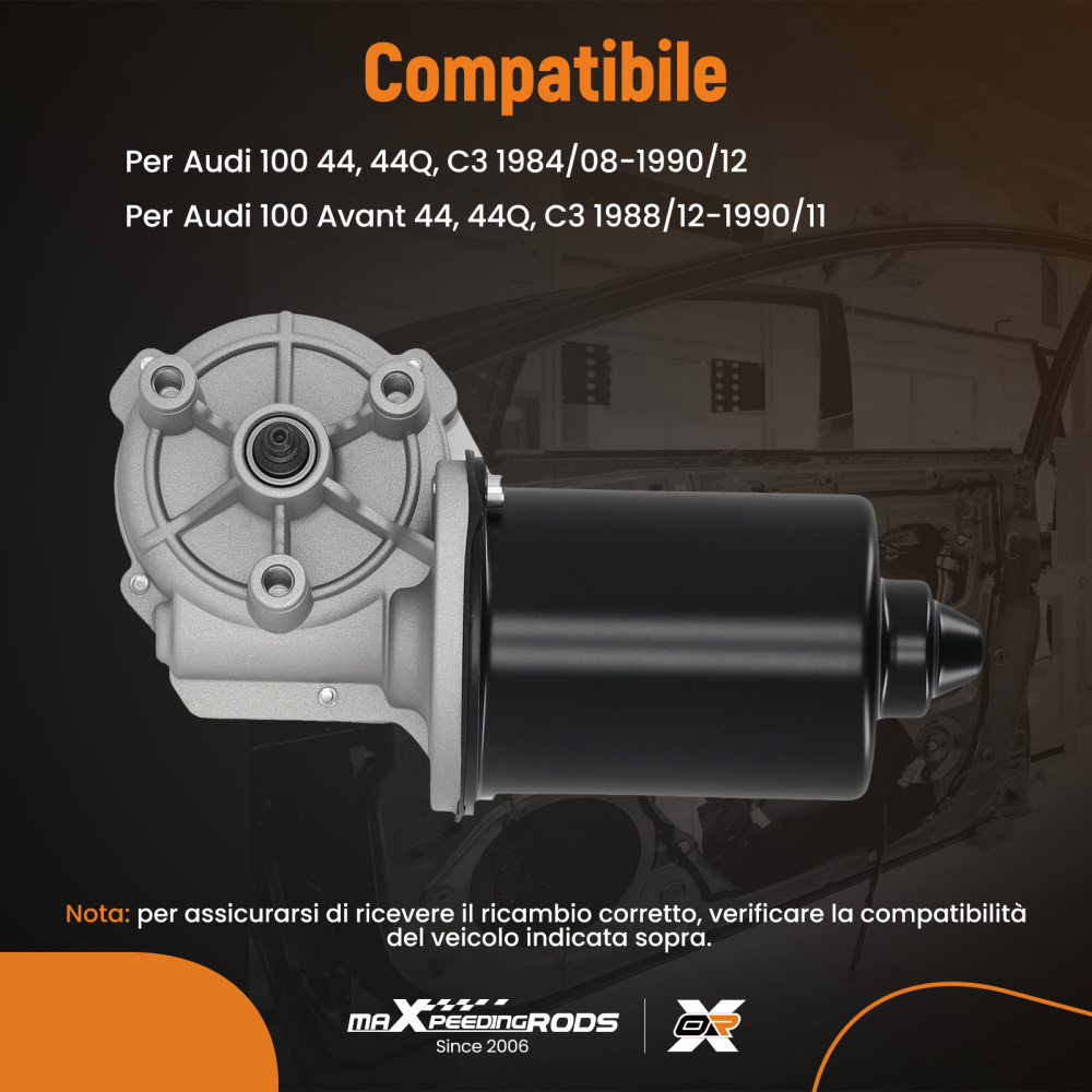 Motorino Tergicristallo Anteriore compatibile per Audi 100 200 V8 1984-1991 443955113C