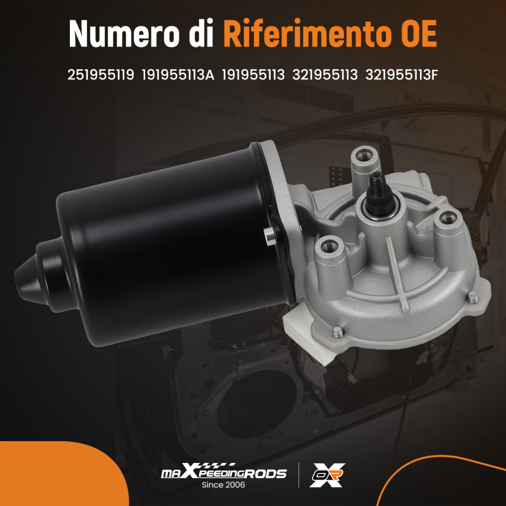 Motorino Tergicristallo Anteriore compatibile per Audi 100 200 V8 1984-1991 443955113C