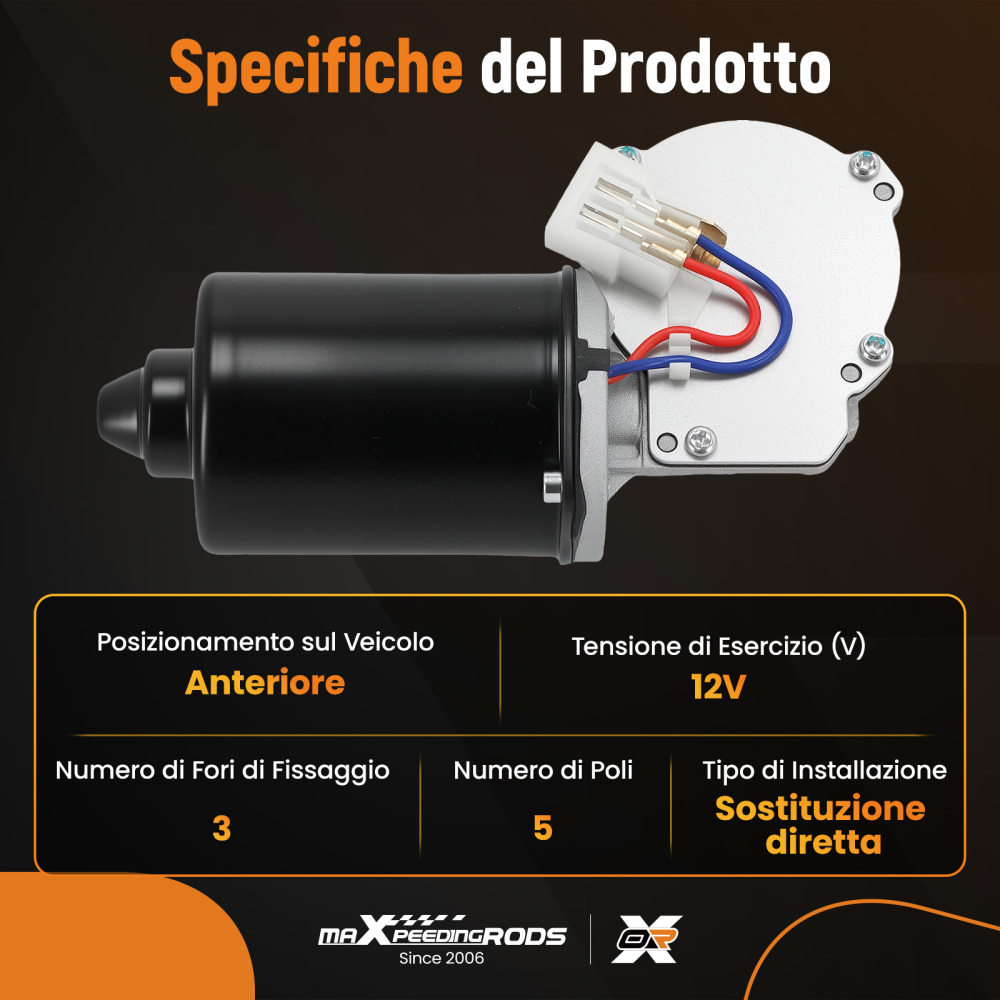 Motorino Tergicristallo Anteriore compatibile per Audi 100 200 V8 1984-1991 443955113C