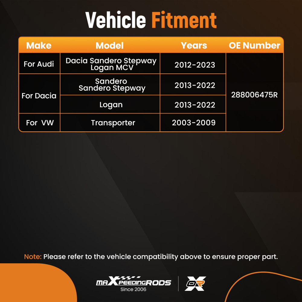 Front Windscreen Wiper Motor RHD compatible for Dacia Sandero Logan 2012-2023 288006475R