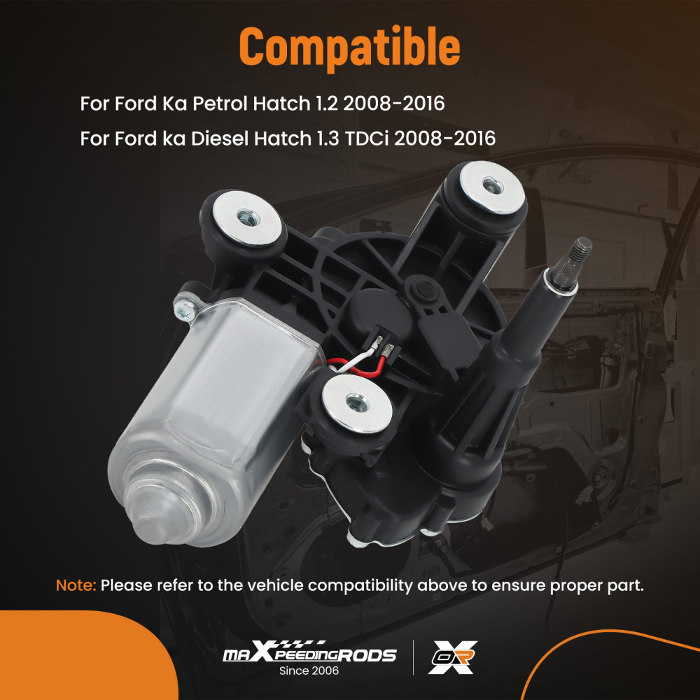 Rear Window Wiper Motor compatible for Ford Ka 1.2L 1.3L 2008-2016 1671595 9S5117K441AB